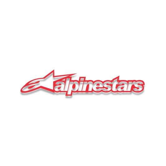 ALPINESTARS DECAL Gloss Red Vinyl Decal Stickers. 190mm x 40mm.